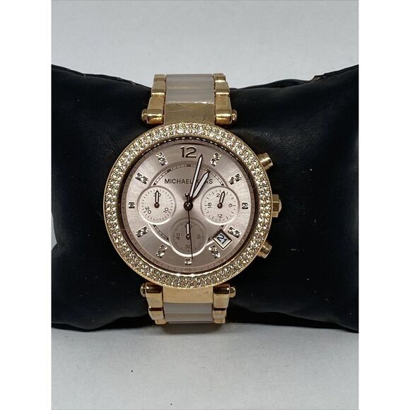 Michael Kors Parker MK5896 Womens Stainless Steel Analog Dial Quartz Watch UC673 - Picture 1 of 12